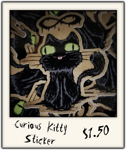 Curious Kitty Sticker