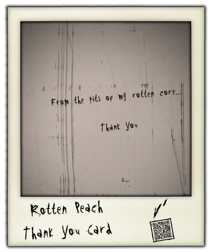 Rotten Peach Thank You Card